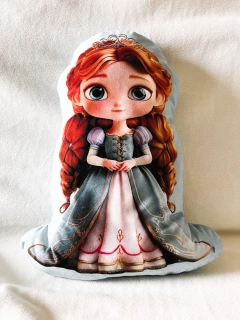 Polštářek 3D - princezna modrá