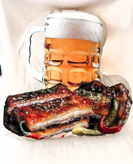 Polštářek 3D - pivo s bůčkem